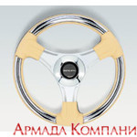 Штурвал BUDELLI CH/P Chrome inserts Polished spokes &№216; 13.8" (350 mm)