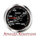 Speedometer 60 MPH 4" Diameter Black