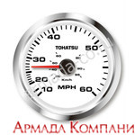 Speedometer 60 MPH 4" Diameter White