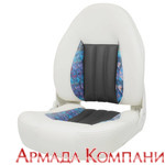 Probax Orthopedic Artist Series Boat Seat (White Metallic DeYoung Tarpon Carbon)