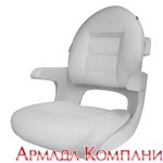Elite Helm High-back Boat Seat (White Shell/White Cushion)