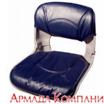 Сиденье всепогодное низкопрофильное со сменными подушками, сине-серое