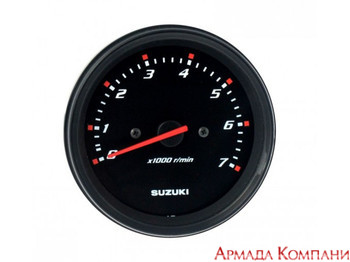 Тахометр Suzuki многофункциональный черный, серия Deluxe