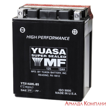 Аккумулятор Yuasa YTX14AH-BS