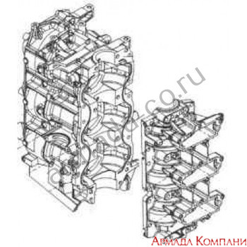 Картер двигателя для подвесного мотора Mercury 75 DFI