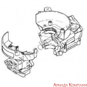 Картер двигателя для подвесного мотора Mercury 4 - 5 (2Т)
