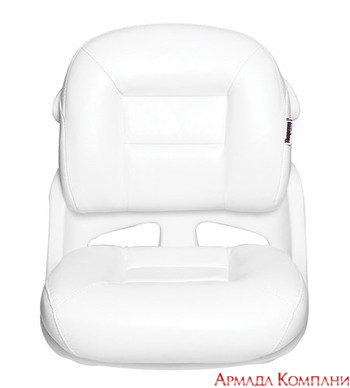 Fisherman's Armless Low-Back Helm Seat (White)