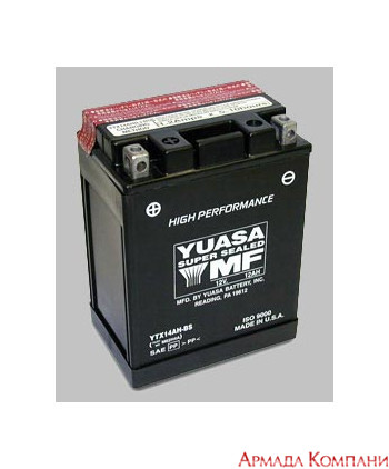 Аккумулятор Yuasa YTX14H-BS